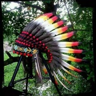 Goose feather apache hat indian hat