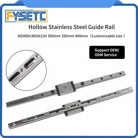 Upgraded Hollow Rail MGN12H/MGN9H Light Weight Linear Guide Rail Support High Speed Printing for 3d 