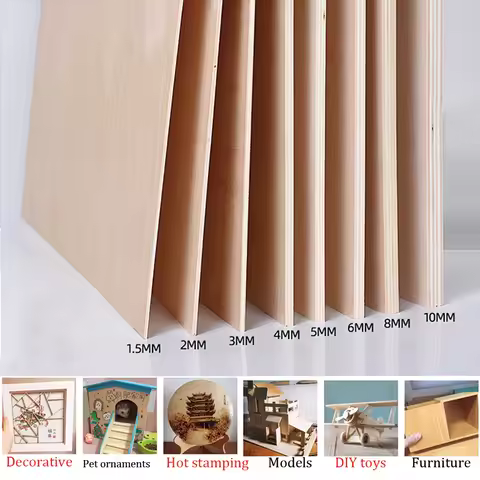 Basswood Board Model Craft Sheet Material For DIY Model Building Carving Home Decoration Educational