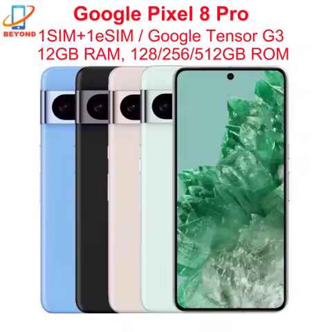 Google Pixel 8 Pro 5G 8pro 6.7" OLED 12GB RAM 128/256 ROM NFC Octa Core Google Tensor G3 Original Un