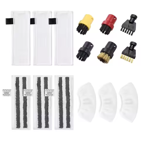 Steam Cleaner Accessory Set for Karcher Steam Cleaner EasyFix SC 2, SC 3, SC 4, SC 5 Mop Cloth Brush