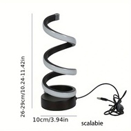 cod Dimmable 3 Color Bedside Night Light Lamp Usb Dimmable Led Lights 3D Spiral Night Lights For Bed