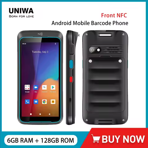 UNIWA V5N Rugged 4G Smartphone Front NFC 5.5" IPS Touch Screen 6GB 128GB 4000mAh 13MP Android Mobile