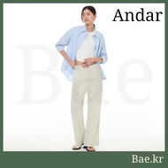 [ANDAR] Comfy Linen Wide Pants | Linen-Blend Easy-Care Wide Fit | Quick-Dry Comfort | Summer Travel 