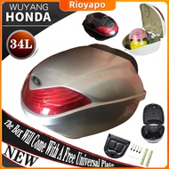 WUYANG HONDA Top Box Motorcycle Box 34L Lc135 Box Extra Trunk Waterproof Detachable Plate Rack Givi Lc135 Box GSB/Style