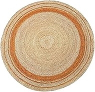 The Weaver House 6x6 Ft Natural Round Jute Area Rug, Floor Round Rug Braided Boho Eco Large Circular
