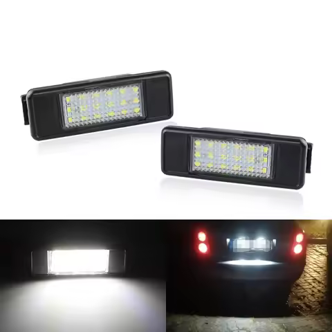 2Pcs White LED License Plate Light Car Number Lamps For Mercedes-Benz Vito W639 Sprinter W906 Viano 