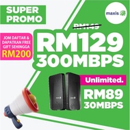 🔥RM89 100mbps🔥 Enjoy Superfast Home Internet with Maxis Home Fibre With Unlimited Kuota Internet - Free Gift Up to RM320