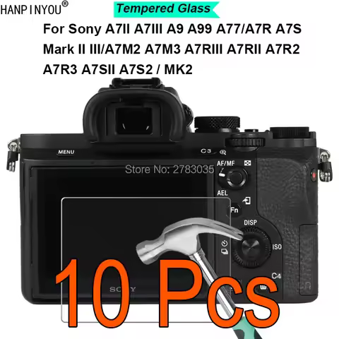 10 Pcs/Lot For Sony A7II A7III A9 A99 A77 A7R A7S mark II III / A7M2 A7M3 A7RIII A7RII A7R2 Tempered