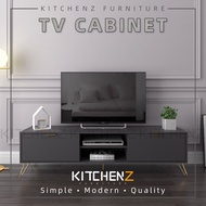 KitchenZ Stellate Series 6Ft Tv Cabinet/ Console with Metal Leg - HMZ-FN-TC-1600-DGY