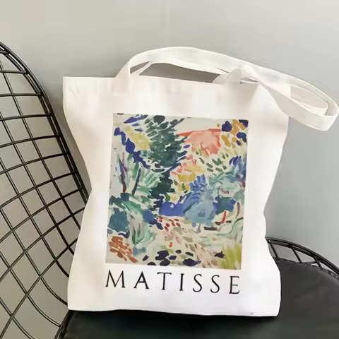 Abstract Flower Art Canvas Handbag Durable and Environmentally Friendly Work School Shopping Daily C