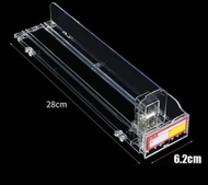 Pusher Rokok Akrilik / Rak Rokok Acrylic 28 Cm Otomatis Magnet Pusher Untuk Supermarket