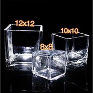 Square flower vase 8x8
