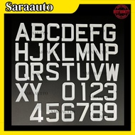(LS) Car 3D Crystal White Number Plate / Nombor 3D Plate Kereta / Lebih Quality
