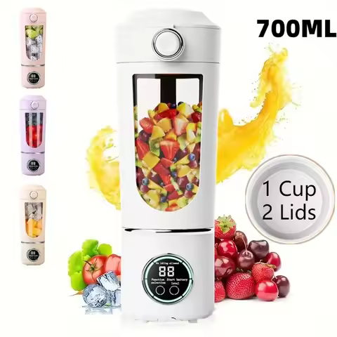 New Portable Juice Maker Blender for Shakes Smoothie 700ML Durable Juicer Steel Blades 2 In 1 Blende