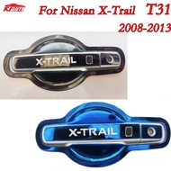 1Set Car Stainless Steel Handle Door Bowl  For Nissan X-Trail Xtrail T31 2008-2013 Car Sticker Automobile refitting accessories