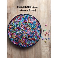 RM2.00/100 keping : SP-100 - Screw Hook Eyelet Claps - 4 mm x 8 mm