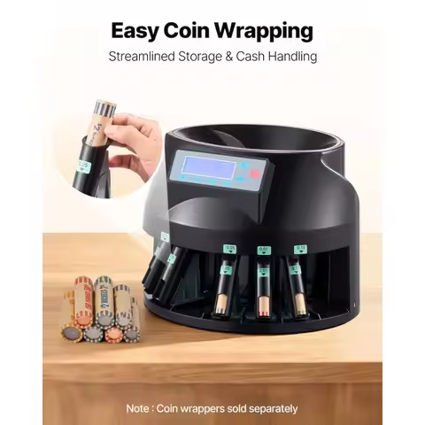 USD Coin Counter Coin Sorters with LCD Display, Coin Sorter Machine for USD Coin 1/5/10/25 Cents 1, 