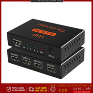 Full Box Bộ chia HDMI 4K 2K Bộ chia HDMI 2 cổng HDMI 4 cổng HDMI 1x4 1x2 kim loại cao cấp mở rộng tí