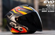 EVO RX-5 NEXUS HALF FACE Helmet DUAL VISOR with smoke vissor and Free clear lens