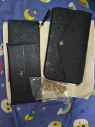 LOUIS VUITTON Félicie Pochette 黑色 LV三合一
