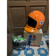 SGV Trendy Baru Orange + Visor LSR Smoke Cap Green