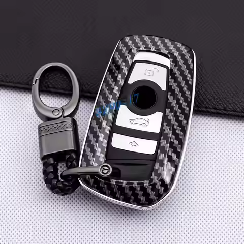 ABS Carbon Fiber Car Smart Key Cover Case Keychain For BMW 118i 120i 230i 320i 330i 430i 528i 535i 6