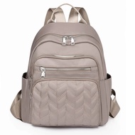 Tas Ransel Wanita Waterproof Bahan Nylon Warna Hitam Khaki Model Terbaru Kasual Anti Air