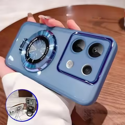 Transparent Lens Camera Film Case for Honor 400 Smart X7d 4G X7 D Magnetic Stand Holder Silicone Pho