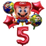 Super Mario Foil Balloon 32in Number Balloon Game Set Happy Birthday Party Decoration