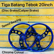 Alloy Sport Rim Tiga Batang Tebok/Sport Rim Basikal 3 Batang/Sport Rim basikal 20inch speed baering 