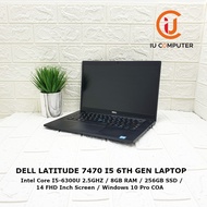 DELL LATITUDE E7470 INTEL CORE I5-6300U 8GB RAM 256GB SSD USED LAPTOP REFURBISHED NOTEBOOK