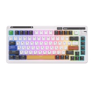 RBNJO KZZI K75 PRO RGB 75% แบบไร้สายคีย์บอร์ดแบบกลไกสามโหมด BT 5.0/2.4G/USB-C 82ปุ่มสามารถถอดเปลี่ยน