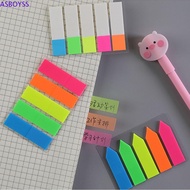 ASBOYSS Fluorescent Memo Pad 100 Sheets Memo Flags Fluorescent Paper Colored Memo Pad