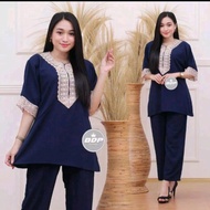 Setelan Arab Celana Panjang Polos- Cp Renda Polos Bahan Rayon Adem