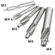 【STOCK】HSS Counterbore End Mill For M3-M8 For Pilot Slotting Tool Countersink Milling Cutter