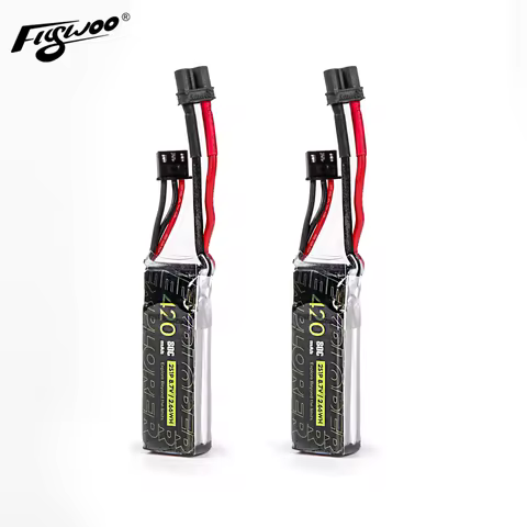FLYWOO 2Pcs Explorer 420mAh HV 2S 80C Lipo Battery for tiny quad XT30