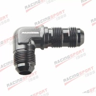 AN-8 AN8 8AN 90 Degree Bulkhead Fitting Adapter Aluminum Alloy Black