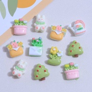 bunga tangan pengantin pasu bunga hiasan Cartoon Cartoon Mini Garden Childlike Handmade diy Cream Gl