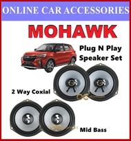 Mohawk Plug N Play OEM Speaker Set For Perodua Ativa Mid Bass and 2 Ways Coxial Speaker ( No Cutting