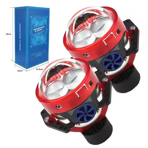 Upgrade Your Car Headlight System with 3 Inch Bi-Led Laser Projector Lens 6500K 12V 75W HI Lo Beam ,
