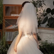 ⚡Taiwan Ready Stock Arrive the Next Day⚡Veil Wedding Veil Bridal Veil Proposal Bow Veil Bridal Veil 