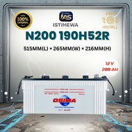 OSIMA N200 190H52R Wet Battery | Heavy Duty Conventional Battery for Truck, Ship, Ferry, Cargo Boat