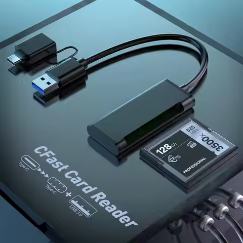 Cfast2.0 Fast Card Reader USB Type C Adapter Cast 2.0 Portable Compatible with SanDisk, Lexar, Sony 