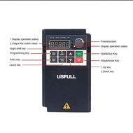 USFULL  Frequency Inverter 1HP 2HP 3HP Converter Vfd Single Phase to Three Phase 220V 380V CE（Suffic