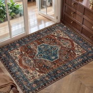 Tangsoo Oriental 2x3 Washable Rugs for Entryway Vintage Non Slip Small Area Rug, Indoor Front Door R