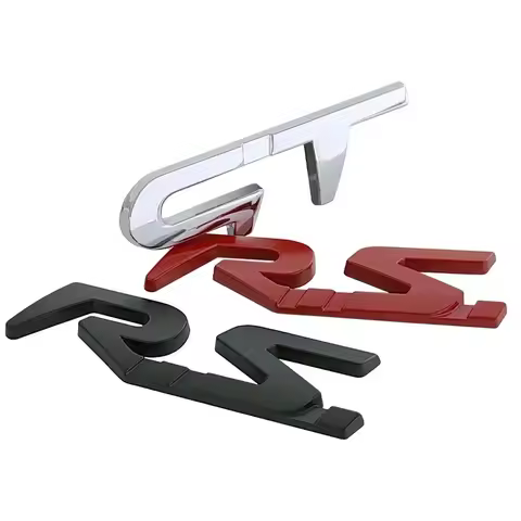 3D Metal GT RS Sport Logo Car Rear Trunk Emblem Badge Sticker for Renault Logan Clio Megane Kangoo 1