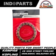 INDOPARTS Clutch Lining New CBR 150R Street Fire Sonic 150 Supra GTR 22201-K56-N01