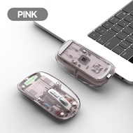 GOOJODOQ DPI Wireless Bluetooth Mouse Digital Screen Transparent Rechargeable Silent Mouse Mouse for