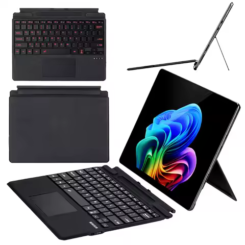 Bluetooth-Compatible Ultra-Slim Keyboard with Touchpad Portable Magnetic Keyboard for Microsoft Surf